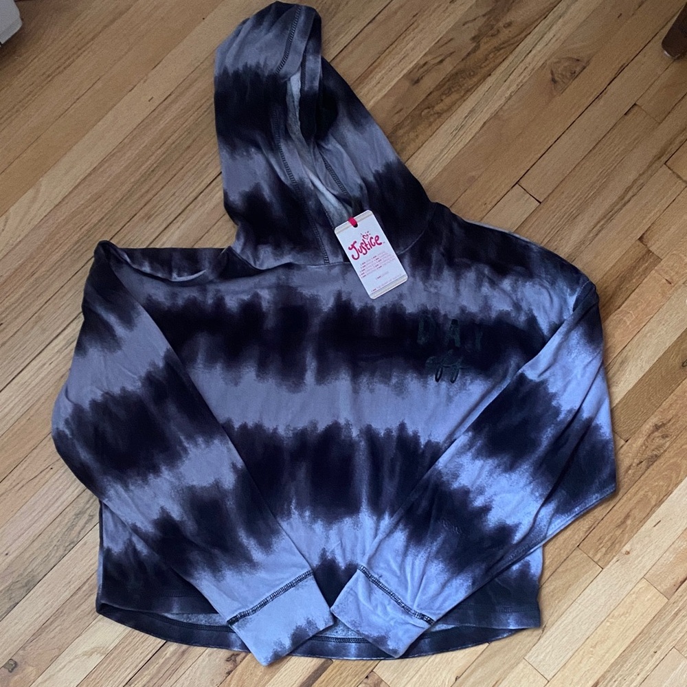 NWT Justice Hoodie Top Only size 12 
Tie Dye Effect